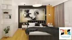  Kobieca Sypialnia z grafiką 