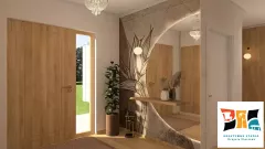 Przedpokój brąz i drewno