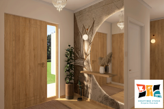 Przedpokój brąz i drewno