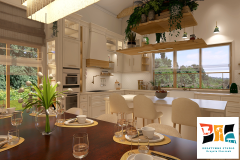 Salon w domu typu stodoła