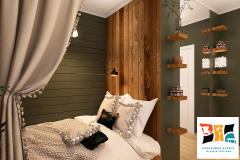 Pokój nastolatki cały w zieleni