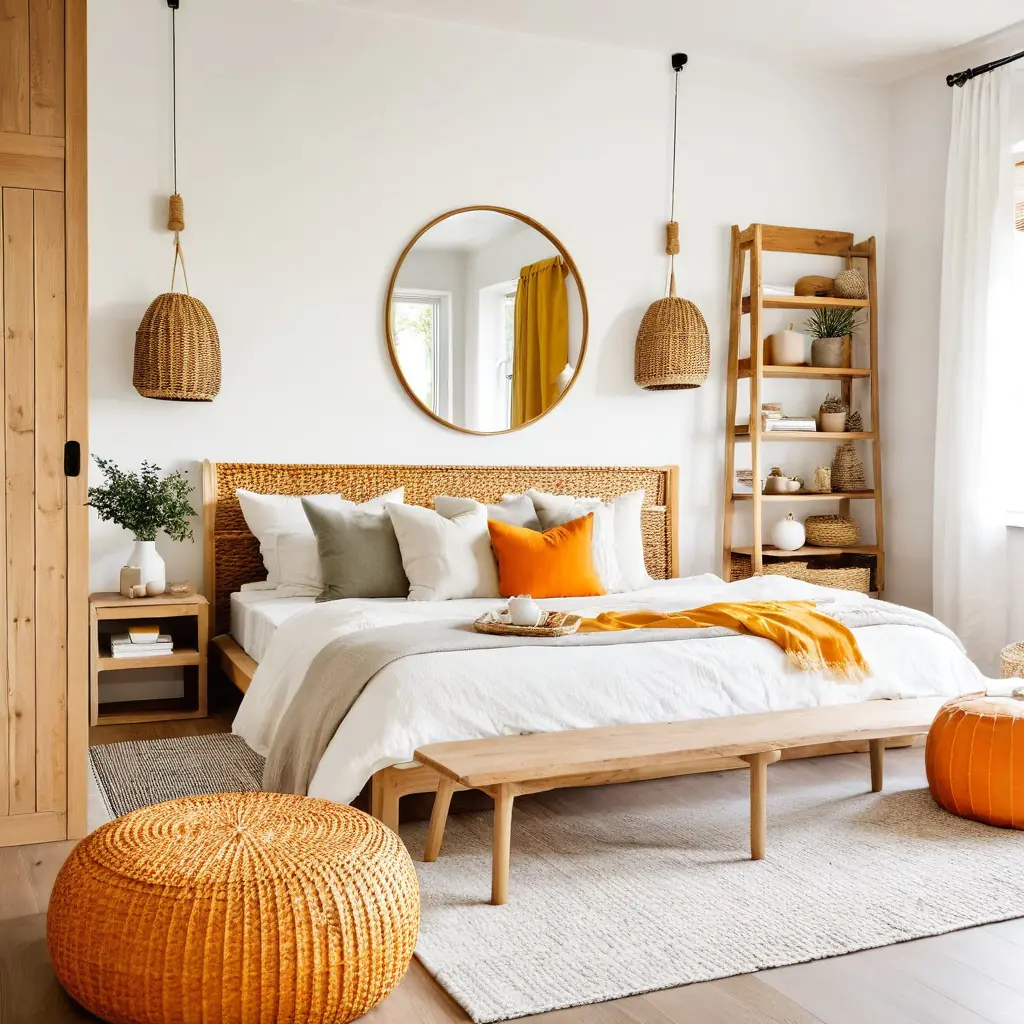 Aranżacja Wnętrz Sypiania Rattanowa