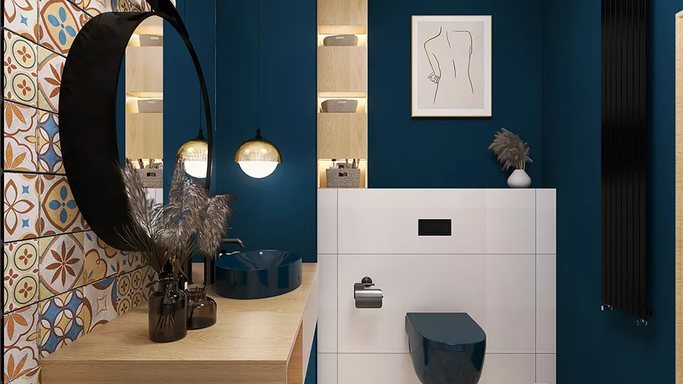 Aranżacja_Wnętrza_Łazienka_Niebieska Aranżacja Wnętrza Łazienka Niebieska Projekt
