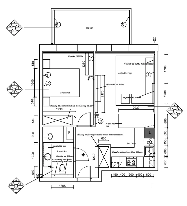 Aranżacja Wnętrz Dokumentacja Wymiarowa, rzuty 2D i rzuty 3D